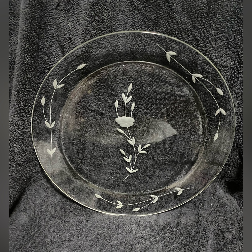 Vintage princess house crystal platter